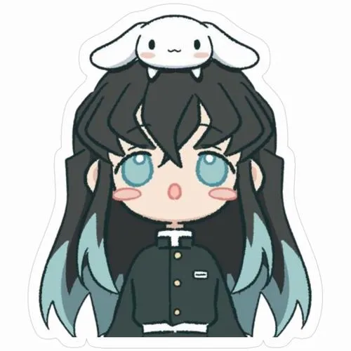 BST 99 Hình Ảnh Muichirou Chibi Cute mang vibe sương mù nhẹ tênh của Thanh Gươm Diệt Quỷ