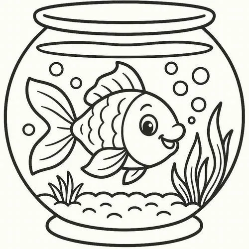 Bạn cá vàng đang bơi lội vui vẻ bên trong chiếc bình thủy tinh nhỏ nhắn thuộc nhóm cá cảnh gia đình thường nuôi cho trẻ 6 tuổi.