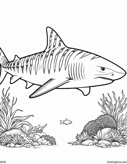 Chú cá mập thợ may đang dùng kim khâu làm từ xương cá để dệt nên những bộ quần áo lộng lẫy từ tơ biển mềm mại