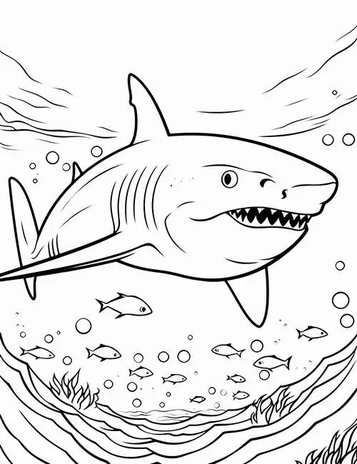 Giữa màn sương đêm lạnh giá chú cá mập khoác áo choàng pháp sư đang vung gậy thần tạo ra các luồng điện trường xanh biếc