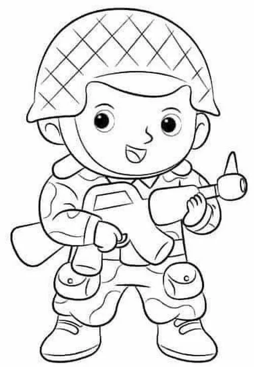 Tranh phác thảo người lính đứng gác trang nghiêm trước cổng đơn vị, ánh mắt nhìn xa xăm đầy trách nhiệm và sự tận hiến thầm lặng, bền bỉ nhất.