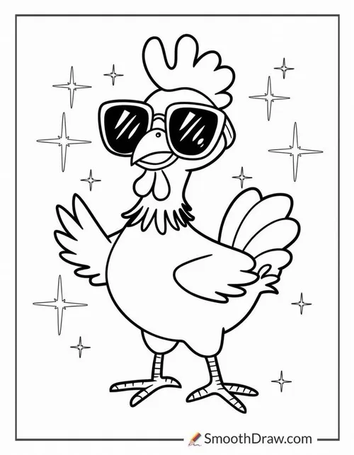 Chị gà mái khoác áo mưa chấm bi đứng nép mình dưới tán lá sen rộng để tránh những giọt mưa rào rơi tí tách trên mặt hồ mát rượi.