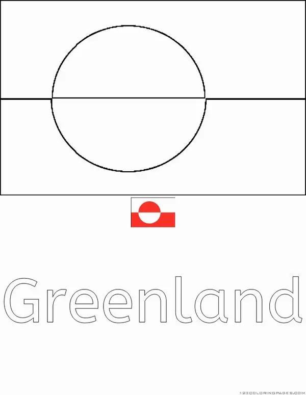Quốc kỳ Greenland với hình tròn chia đôi độc đáo gợi lên vẻ đẹp lạnh giá của vùng đất băng tuyết và văn hóa phương Bắc cực kỳ lạ.