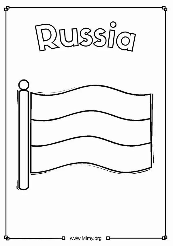 Hình ảnh lá cờ Nga uốn lượn mềm mại với ba dải màu ngang trắng xanh đỏ tạo nên một phối cảnh không gian thật sống động và thực tế.