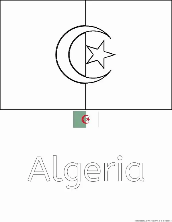 Hình ảnh trăng khuyết đỏ trên nền xanh trắng của lá cờ Algeria gợi nhắc về sự kết nối chặt chẽ giữa tôn giáo và quốc gia thân yêu.