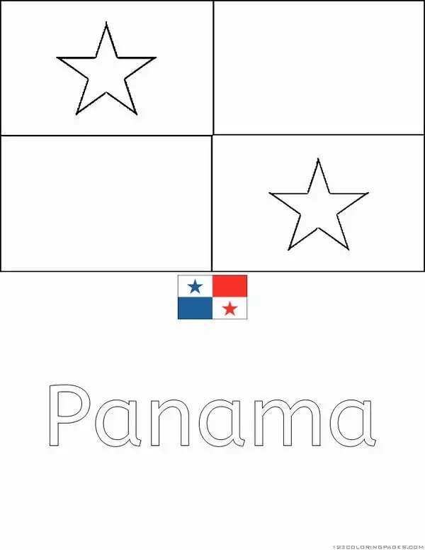 Lá cờ Panama với các ô vuông và ngôi sao đan xen tạo nên một nhịp điệu màu sắc vô cùng vui nhộn và bắt mắt cho trẻ em.