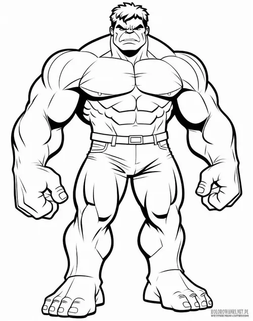 69 Mẫu Tranh Tô Màu Hulk (Người khổng lồ xanh) nổi bật với cơ bắp cho bé thích Avengers