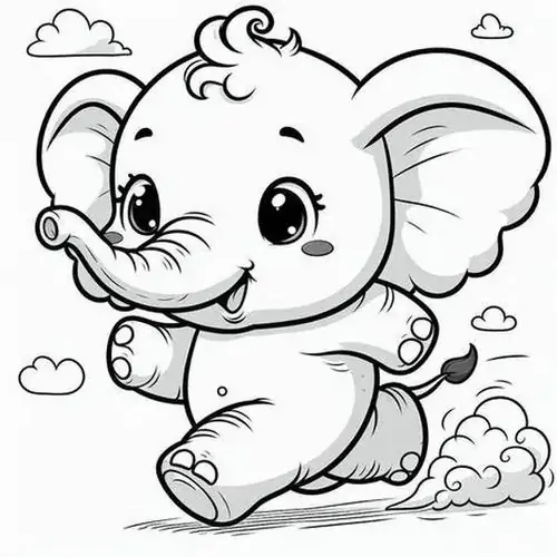 Voi con khoác áo choàng đỏ như siêu nhân đang bay lượn trên bầu trời thành phố để bảo vệ sự yên bình.