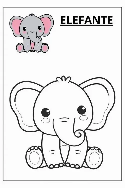 Hình ảnh voi đang cầm bảng vẽ và bút lông để phác họa lại vẻ đẹp của những rặng núi tuyết phủ phía xa.