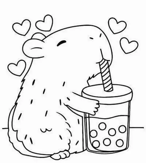 Chú chuột lang đang đứng trước giá vẽ chăm chú sáng tạo tác phẩm hội họa của riêng mình trông giống hệt như một chú chuột túi nhỏ.