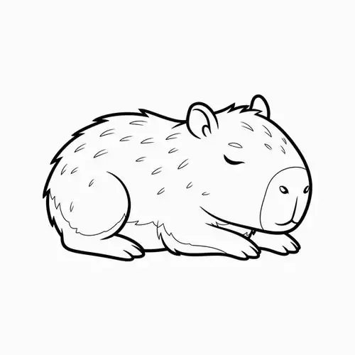 Mẫu tranh tập tô nàng chuột lang đội mũ hoa điệu đà đứng làm duyên để trốn tránh báo hoa mai đang rình rập đâu đó trong khu rừng già.