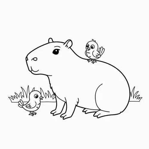 Hình ảnh chú chuột lang soi bóng mình dưới mặt nước hồ sen tĩnh lặng là một nét vẽ tuyệt đẹp về giới động vật muôn màu muôn vẻ cho trẻ 6 tuổi.