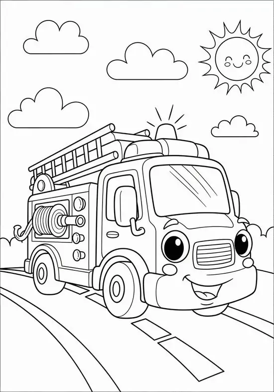 160 Tranh Tô Màu Phương Tiện Giao Thông đường bộ, hàng không, đường thủy siêu đẹp cho bé