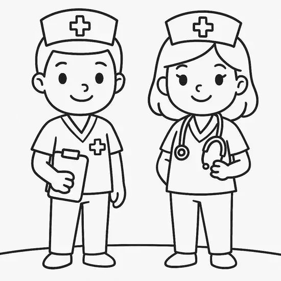 Tải free 95 Tranh Tô Màu Bác Sĩ Y Tá Bệnh Viện giúp bé thêm hiểu về nghề y tế cao đẹp