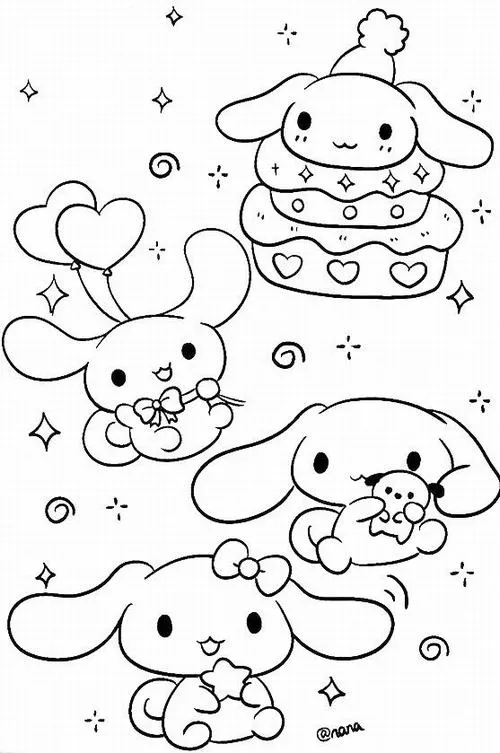 Những chú chó trắng muốt cùng nhau vui chơi trên đám mây khổng lồ tạo nên một bầu không khí náo nhiệt trong vũ trụ Sanrio cho bé 5 tuổi.