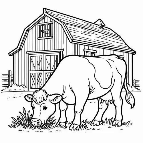 45 File in Tranh Tô Màu Con Bò cho bé hiền lành trên đồng cỏ xanh vừa đẹp vừa giàu tính giáo dục