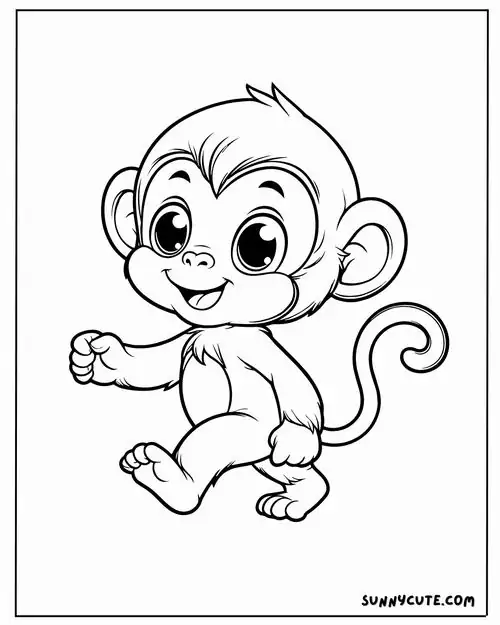 Chú khỉ cầm kính lúp soi xét một chú sâu nhỏ trên chiếc lá thể hiện sự thông minh và ham học hỏi của linh trưởng cho trẻ 6 tuổi.