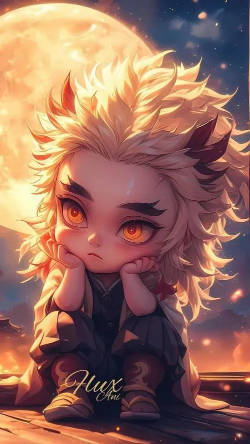 73 Hình Ảnh Rengoku Chibi và Sticker cute với thanh kiếm Nichirin và phong thái ngộ nghĩnh