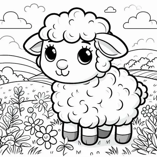 72 Mẫu Tranh Tô Màu Con Cừu lông xù đáng yêu mang đến giờ tập tô nhẹ nhàng đầy cảm hứng