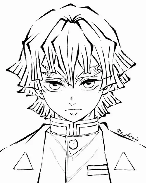 Tải ngay 53 Tranh Tô Màu Zenitsu dũng cảm khi bảo vệ Nezuko cùng Tanjiro và Inosuke