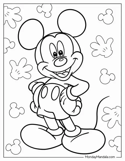 Tải free 72 Tranh Tô Màu Chuột Mickey vui nhộn kích thích tư duy sáng tạo đầy màu sắc cổ tích