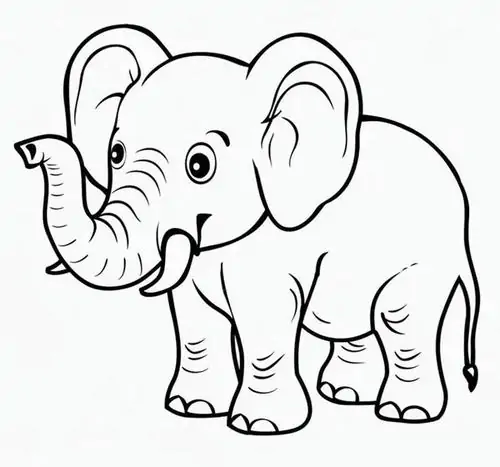 85 Tranh Tô Màu Con Voi đẹp với tai to vòi dài và ánh mắt thân thiện cho bé vui học mỗi ngày