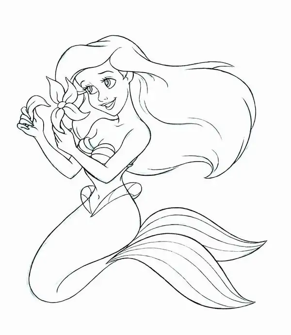 Trọn bộ 117 Tranh Tô Màu Nàng Tiên Cá Ariel tóc đỏ đuôi xanh ngọc vui nhộn và đầy cảm hứng