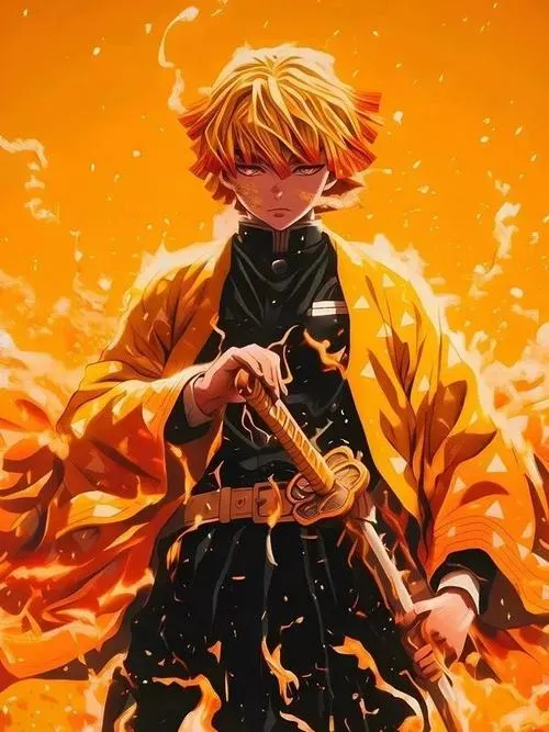125 Ảnh Hình Nền Zenitsu Agatsuma đẹp với tóc vàng cam và khí chất kiếm sĩ sấm sét cực ngầu