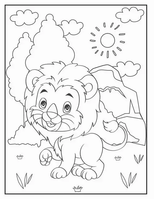 Sư tử ngồi trên thảm bay kỳ diệu du ngoạn qua những tòa lâu đài cổ kính trong truyện cổ tích tạo nên giấc mơ thần tiên.