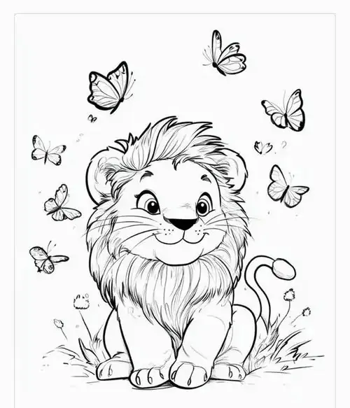 Sư tử ngồi trên xe đạp ba bánh chở đầy những giỏ trái cây chín mọng mang ra chợ phiên vùng ngoại ô thanh bình yên ả.