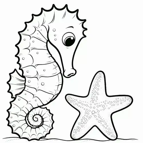 Full 66 Tranh Tô Màu Con Cá Ngựa tạo hình thân cong cho bé tìm hiểu sinh vật biển đặc biệt