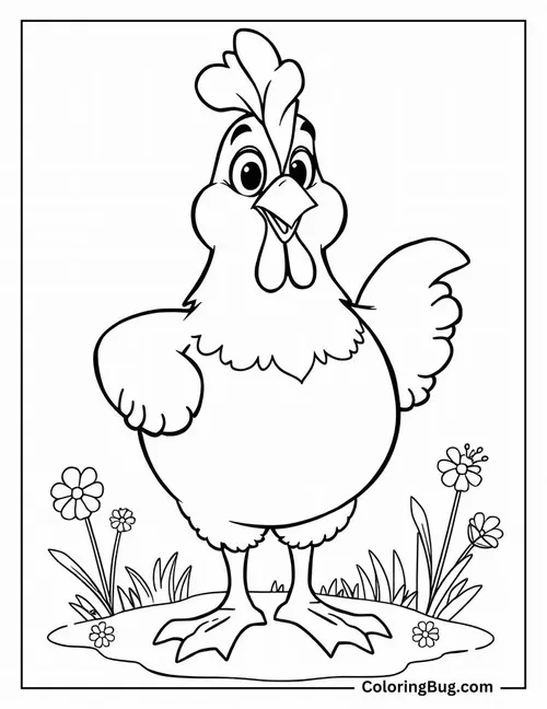 Cả gia đình nhà gà cùng nhau tổ chức buổi dã ngoại vui vẻ trên thảm cỏ xanh mướt dưới bóng một cây cổ thụ già cỗi.