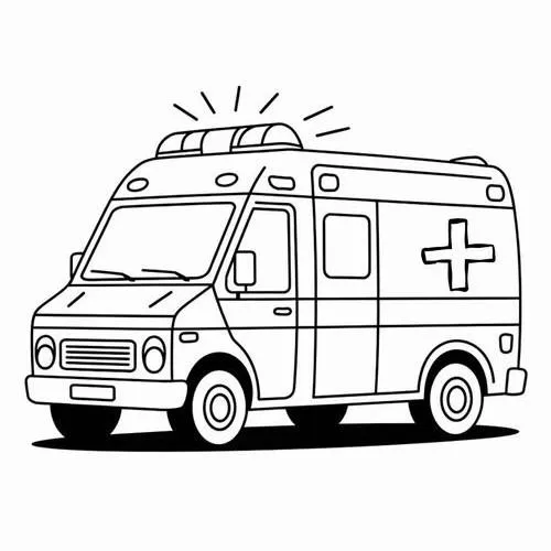 Tổng hợp 85 Tranh Tô Màu Xe Cứu Thương cho bé khám phá chữ thập đỏ và tín hiệu cấp cứu ưu tiên