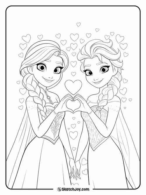 75 Tranh Tô Màu Công Chúa Elsa và Anna xinh lung linh trong vương quốc Arendelle đẹp dịu dàng