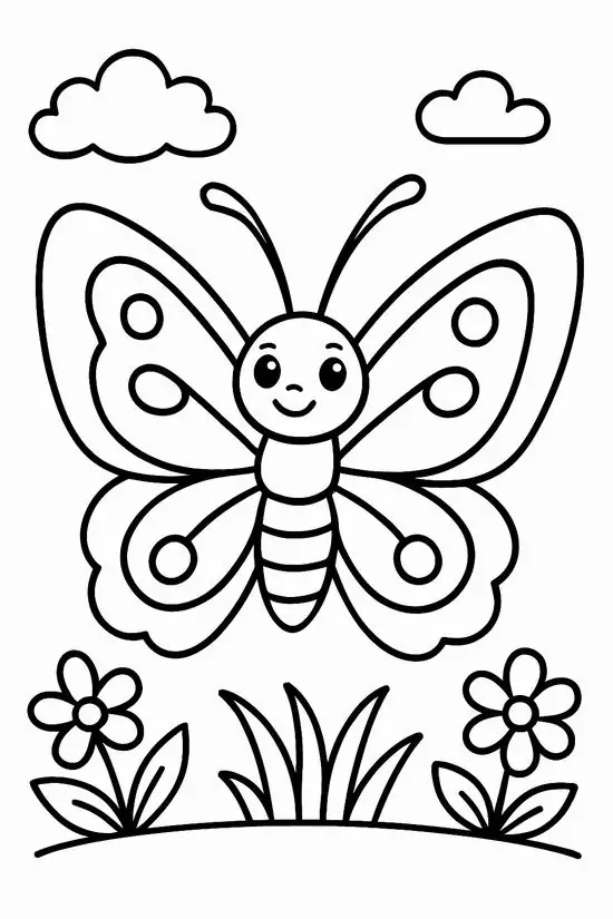 Đôi cánh bướm to lớn với nhiều họa tiết đối xứng tinh xảo giúp trẻ thực hành kỹ thuật tạo ra sắc thái đậm nhạt rất hiệu quả