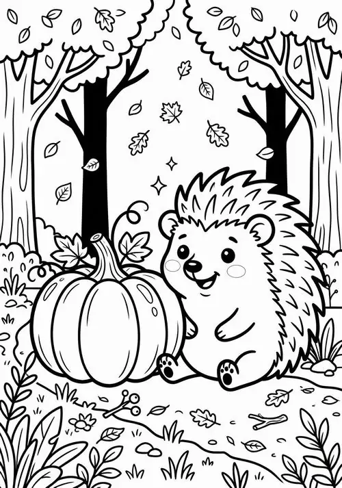 BST 65 Tranh Tô Màu Con Nhím đầy gai góc miễn phí cho bé với đôi mắt đen tròn xoe đáng yêu