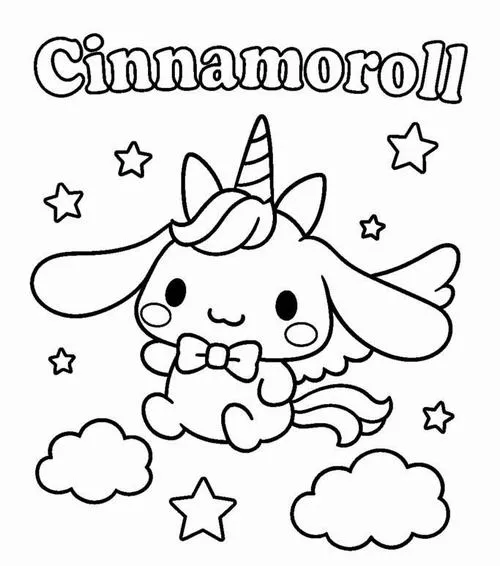 Bạn nhỏ tai dài biến hình thành chú kỳ lân diệu kỳ với chiếc sừng rực rỡ đứng trên đám mây huyền ảo mang đầy sắc độ tương phản cho trẻ 6 tuổi.