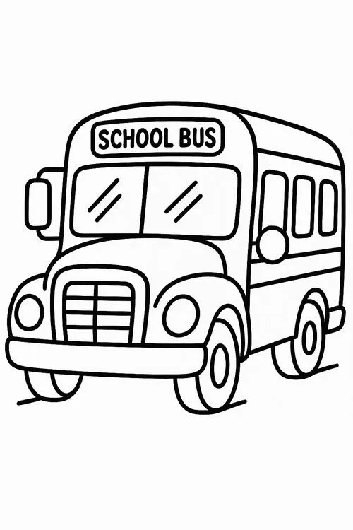 Miễn phí 72 Tranh Tô Màu Buýt (Bus) cho bé khám phá thành phố trạm dừng và lộ trình quen thuộc