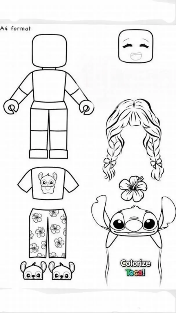 17 Tranh Tô Màu Búp Bê Giấy Roblox Thay Đồ mở ra thế giới phối đồ thủ công vui nhộn cho bé