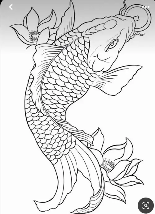 Chú cá chép kính đang chăm chú quan sát chiếc đồng tiền vàng nằm sâu dưới đáy hồ đầy cát trắng mịn màng cho bé 3 tuổi.