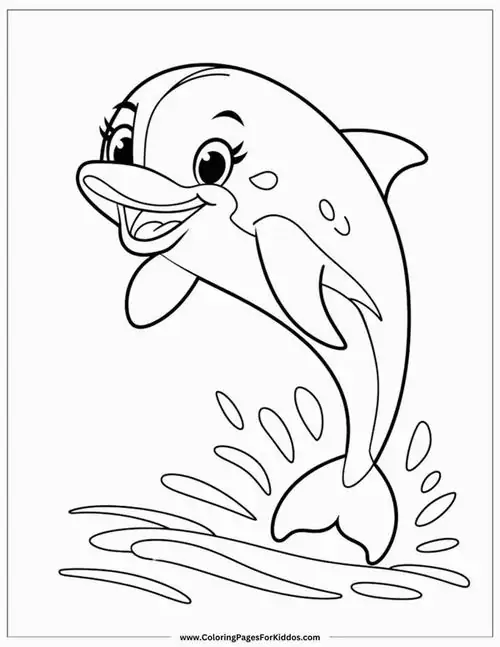 Chú cá có chiếc mõm dài đang cười tươi rói khi vừa nhô lên khỏi mặt nước để đón những hạt bọt biển mát rượi và trong lành.