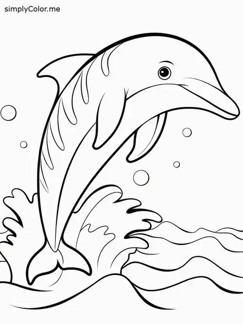 Chú cá đang thực hiện cú phóng mình ngoạn mục khỏi mặt biển xanh thẳm làm lộ ra chiếc vây lưng hình lưỡi liềm vô cùng đặc trưng.