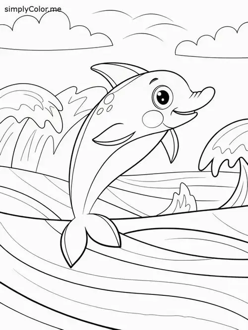 Chú cá heo nhào lộn giữa những tia nước bắn tung tóe thể hiện khả năng định vị bằng tiếng vang cực kỳ chính xác và nhanh nhạy.