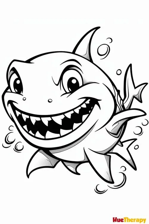 Chú cá mập nhỏ nhắn với biểu cảm ngây ngô đang vẫy đuôi tạo nên những luồng nước linh hoạt khiến khung hình trở nên thật đáng yêu