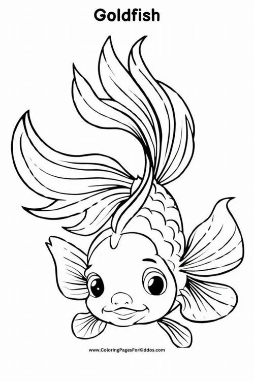 Một nhóm cá vàng đang thám hiểm hang động tối tăm được chiếu sáng bởi đèn thủy sinh tạo nên một không gian kỳ ảo và lạ mắt