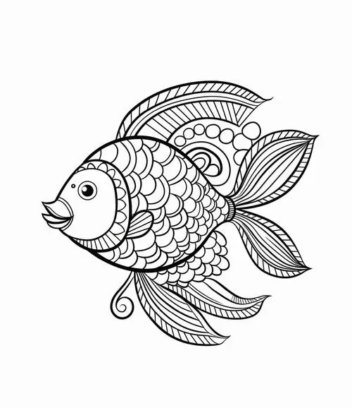 Chú cá vàng đang say sưa lắng nghe giai điệu phát ra từ chiếc vỏ sò thần kỳ nằm cạnh một chiếc vợt cá bị bỏ quên