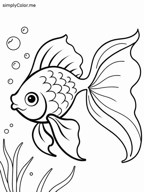 Hình ảnh chú cá vàng đang tập thể dục buổi sáng bằng cách lộn vòng qua những vòng tròn làm từ bong bóng nước cực ngộ nghĩnh