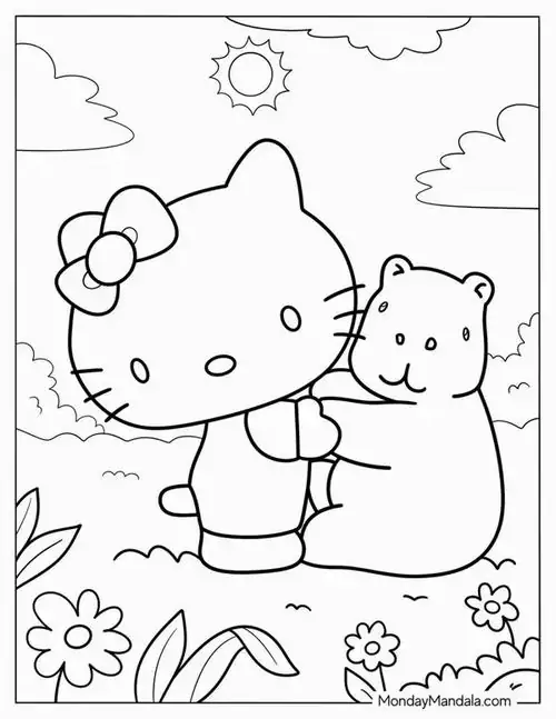 Hai chú chuột lang nước đang cùng nhau thưởng thức tách trà nóng bên dưới bầu trời đầy sao và ánh trăng bán thủy sinh huyền ảo.