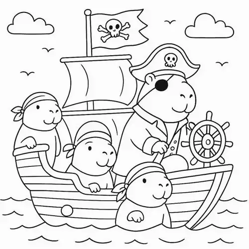 Những người bạn động vật đang cùng nhau tổ chức buổi dã ngoại vui vẻ với đầy đủ bánh ngọt và trái cây trong rừng rậm cho bé 3 tuổi.