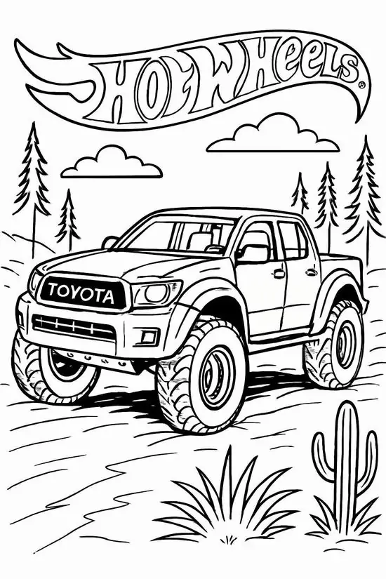 Chiếc xe tải hầm hố đang vượt qua những cung đường đồi núi gập ghềnh chắc chắn sẽ khiến các bé yêu thích sự phát triển trí não cho trẻ 6 tuổi